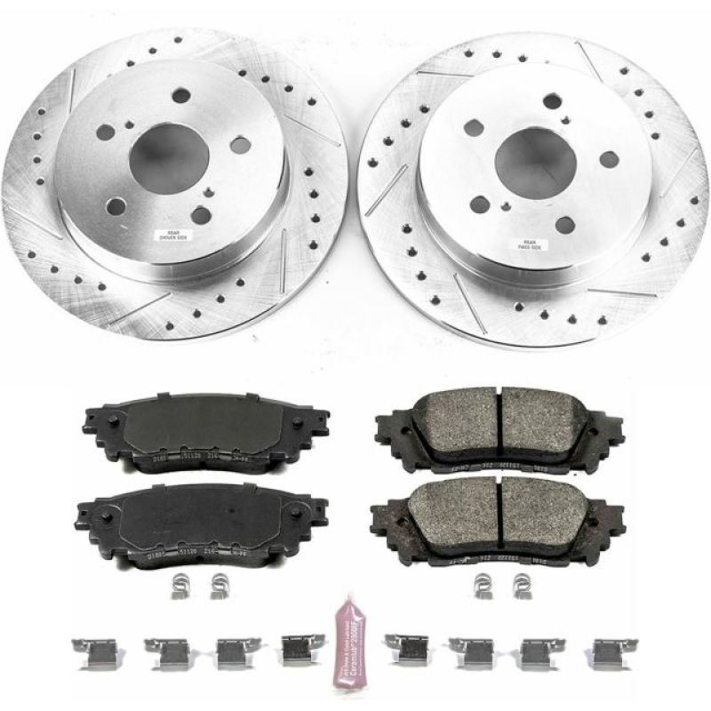 Power Stop 15-17 Lexus NX200t Rear Z23 Evolution Sport Brake Kit-PowerStop-PSBK7739