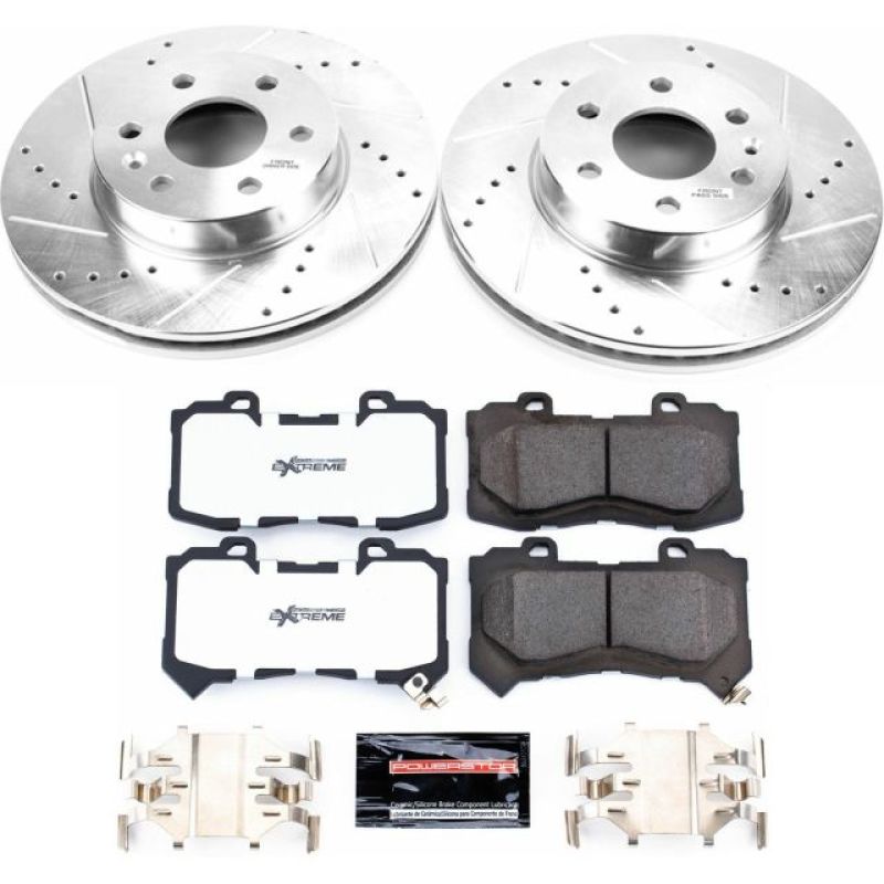 Power Stop 15-18 Chevrolet Colorado Front Z36 Truck & Tow Brake Kit-PowerStop-PSBK7126-36