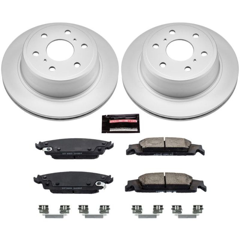 Power Stop 15-19 Cadillac Escalade Rear Z17 Evolution Geomet Coated Brake Kit - Black Ops Auto Works