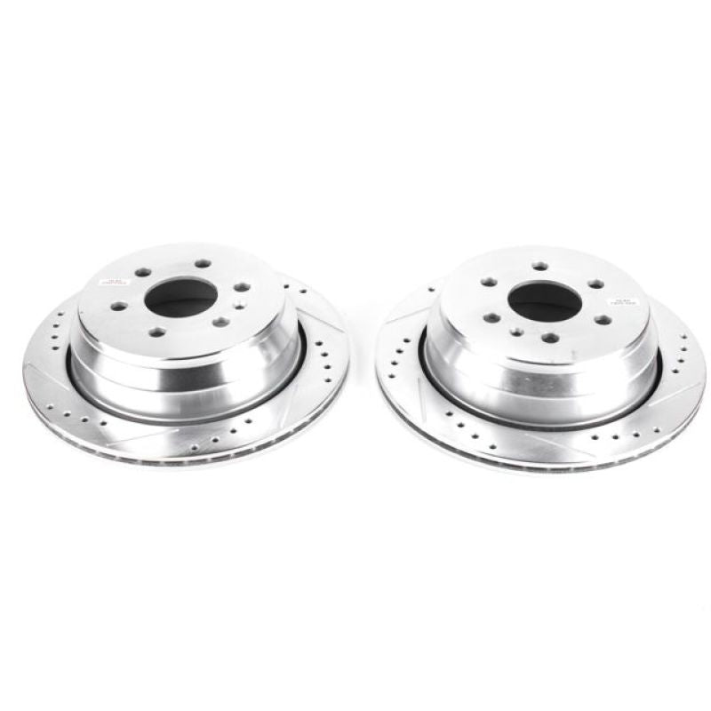 Power Stop 15-19 Chevrolet Colorado Rear Evolution Drilled & Slotted Rotors - Pair-PowerStop-PSBAR82189XPR