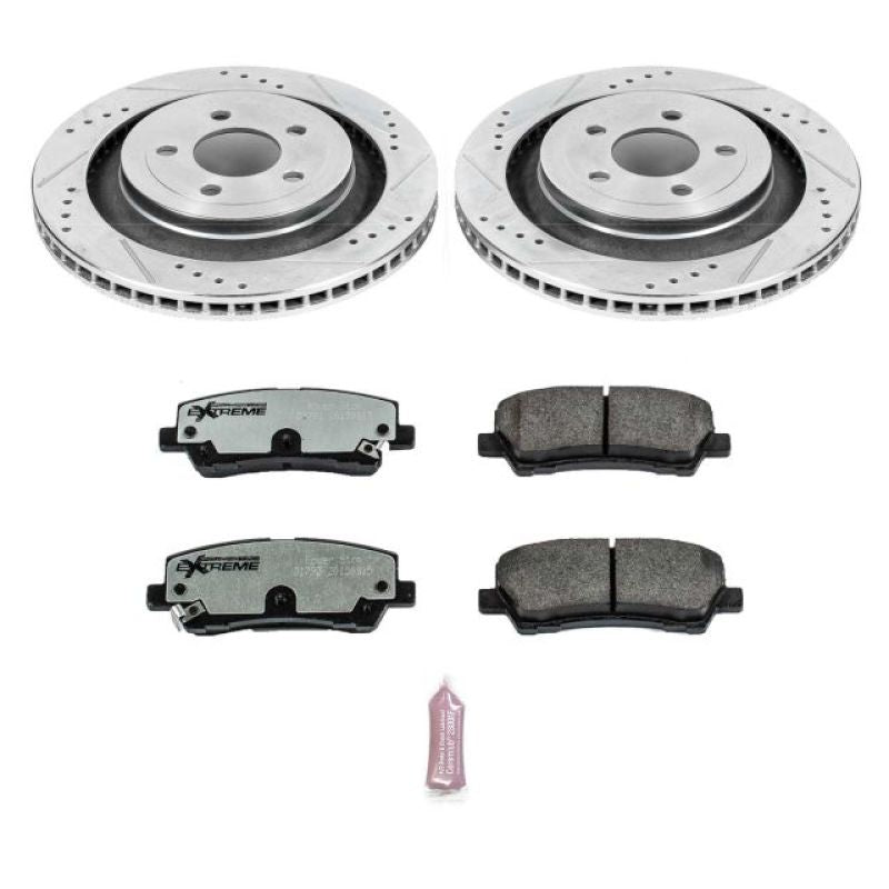 Power Stop 15-19 Ford Mustang Rear Z26 Street Warrior Brake Kit - Black Ops Auto Works