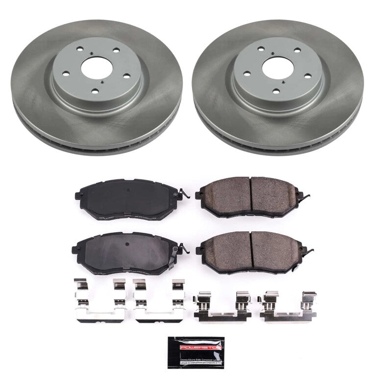Power Stop 15-21 Subaru WRX Front Semi-Coated Rotor Kit-PowerStop-PSBSC4603