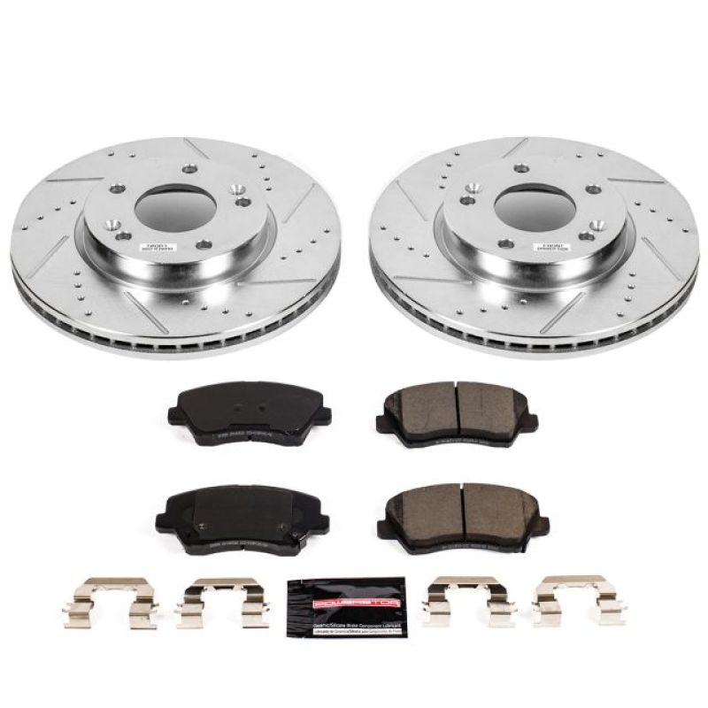 Power Stop 16-17 Hyundai Veloster Front Z23 Evolution Sport Brake Kit-PowerStop-PSBK7672
