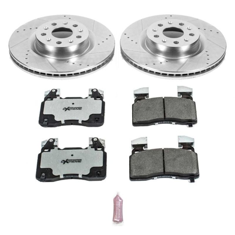 Power Stop 16-18 Cadillac CT6 Front Z26 Street Warrior Brake Kit-PowerStop-PSBK6998-26