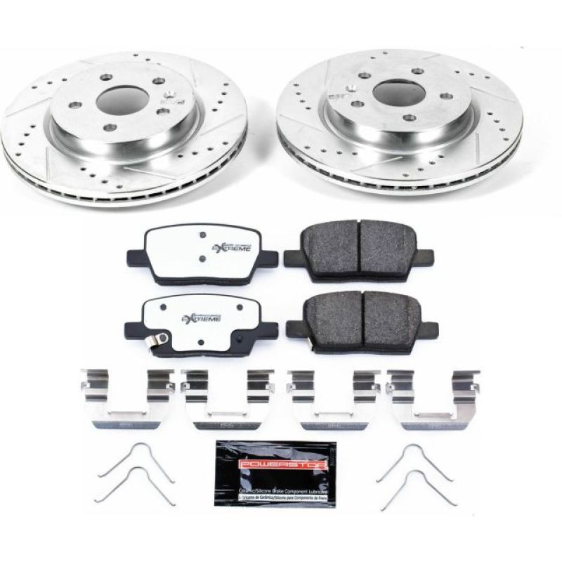 Power Stop 16-18 Cadillac CT6 Rear Z26 Street Warrior Brake Kit-PowerStop-PSBK7289-26