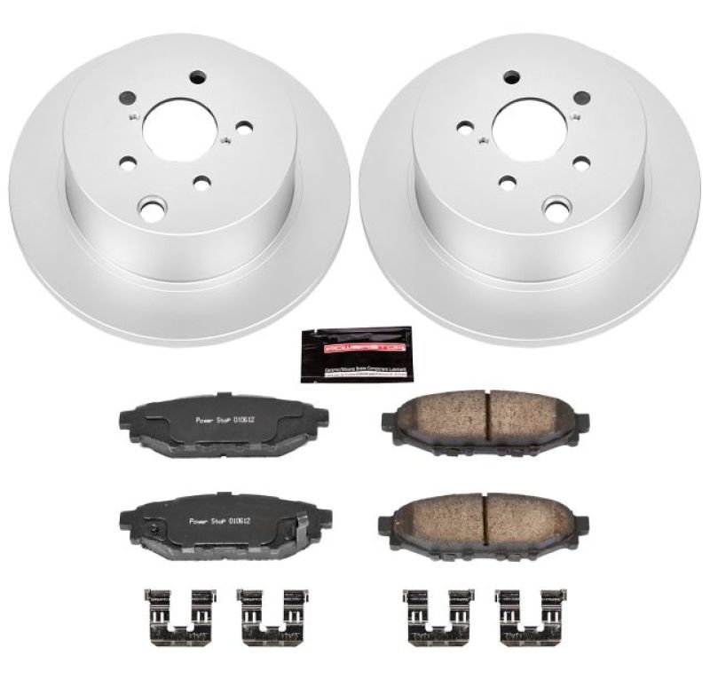 Power Stop 16-18 Subaru Crosstrek Rear Z17 Evolution Geomet Coated Brake Kit-PowerStop-PSBCRK6107