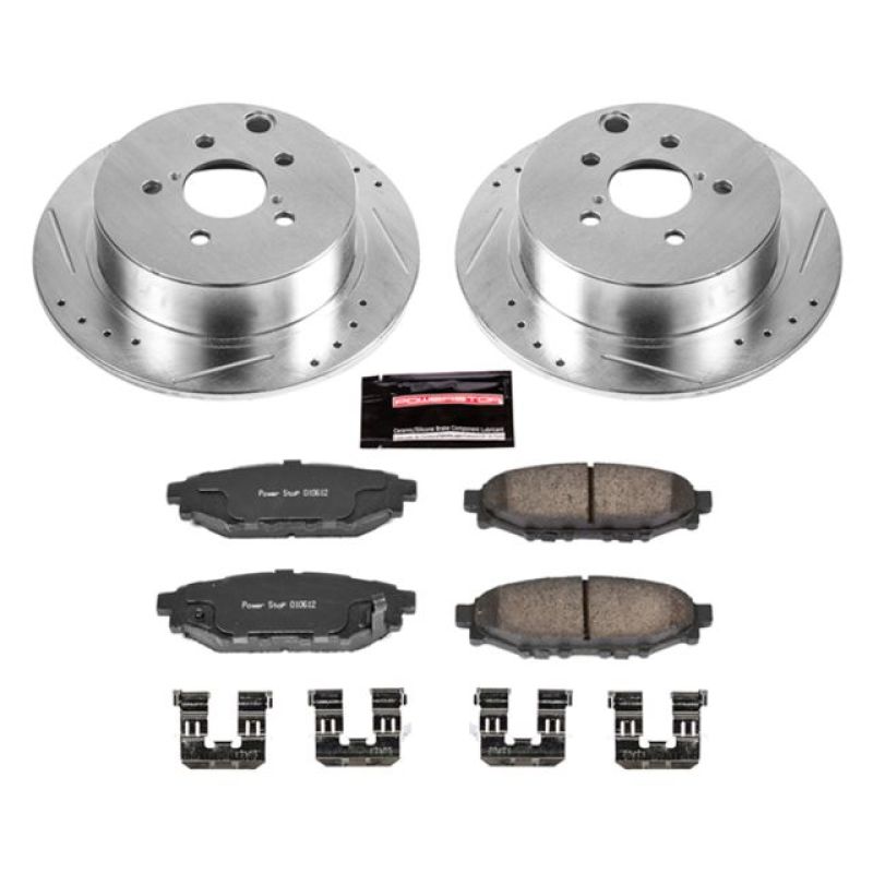 Power Stop 16-18 Subaru Crosstrek Rear Z23 Evolution Sport Brake Kit-PowerStop-PSBK6107