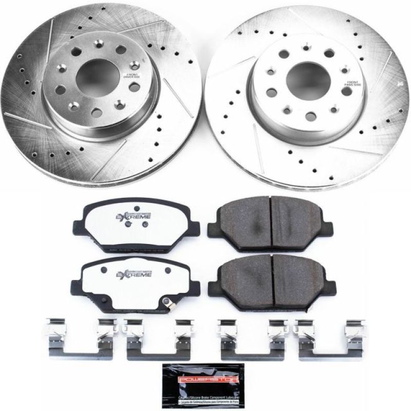 Power Stop 16-19 Chevrolet Camaro Front Z26 Street Warrior Brake Kit-PowerStop-PSBK7295-26