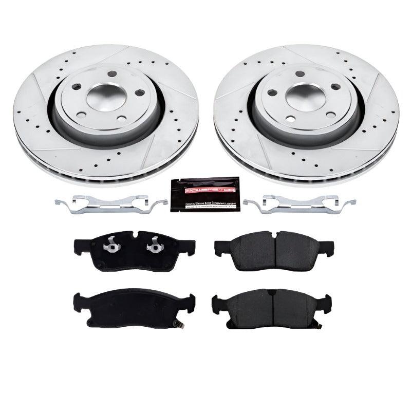 Power Stop 16-19 Jeep Grand Cherokee Front Z23 Evolution Sport Brake Kit - Black Ops Auto Works