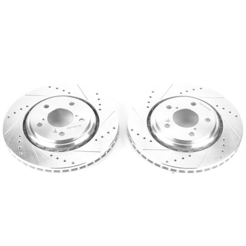 Power Stop 17-19 Acura MDX Front Evolution Drilled & Slotted Rotors - Pair-PowerStop-PSBJBR1590XPR
