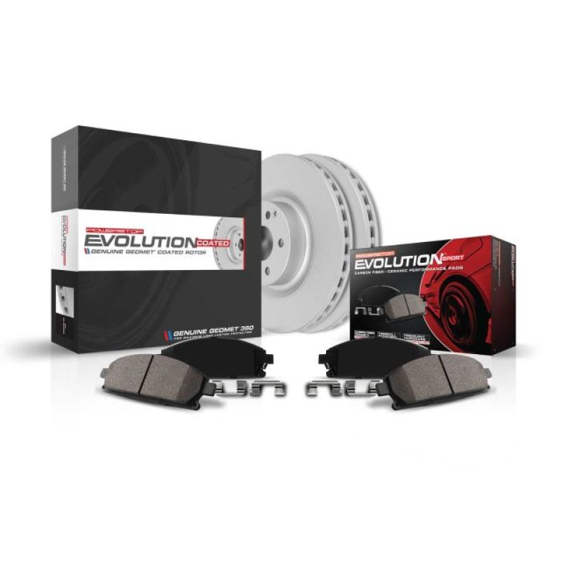 Power Stop 17-19 Audi A4 Rear Z23 Evolution Sport Coated Brake Kit-PowerStop-PSBCRK7431