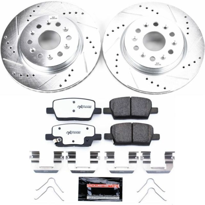 Power Stop 18-19 Buick Enclave Rear Z26 Street Warrior Brake Kit-PowerStop-PSBK7411-26