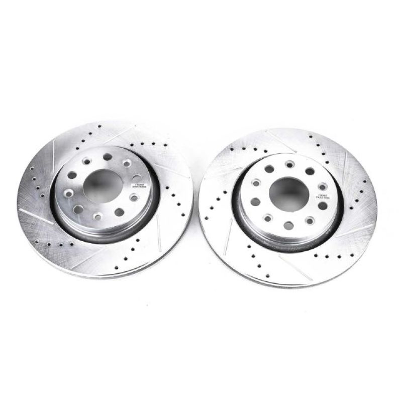 Power Stop 18-19 Jeep Wrangler Front Evolution Drilled & Slotted Rotors - Pair-PowerStop-PSBAR8386XPR