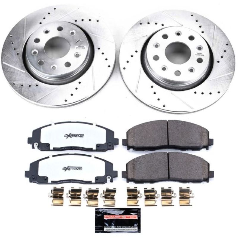 Power Stop 18-19 Jeep Wrangler Front Z36 Truck & Tow Brake Kit-PowerStop-PSBK7940-36