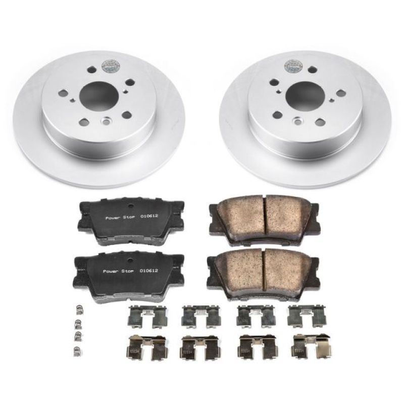 Power Stop 18-19 Toyota Camry Rear Z17 Evolution Geomet Coated Brake Kit-PowerStop-PSBCRK7905