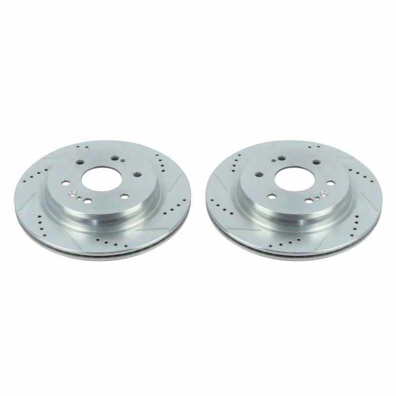 Power Stop 19-20 Chevrolet Silverado 1500 Rear Evolution Drilled & Slotted Rotors - Pair-PowerStop-PSBAR84104XPR