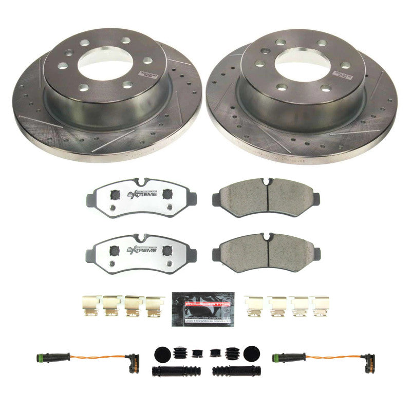 PowerStop K8656-36 Z36 Truck & Tow 1-Click Brake Kit (drilled/slotted rotors + Z36 pads)