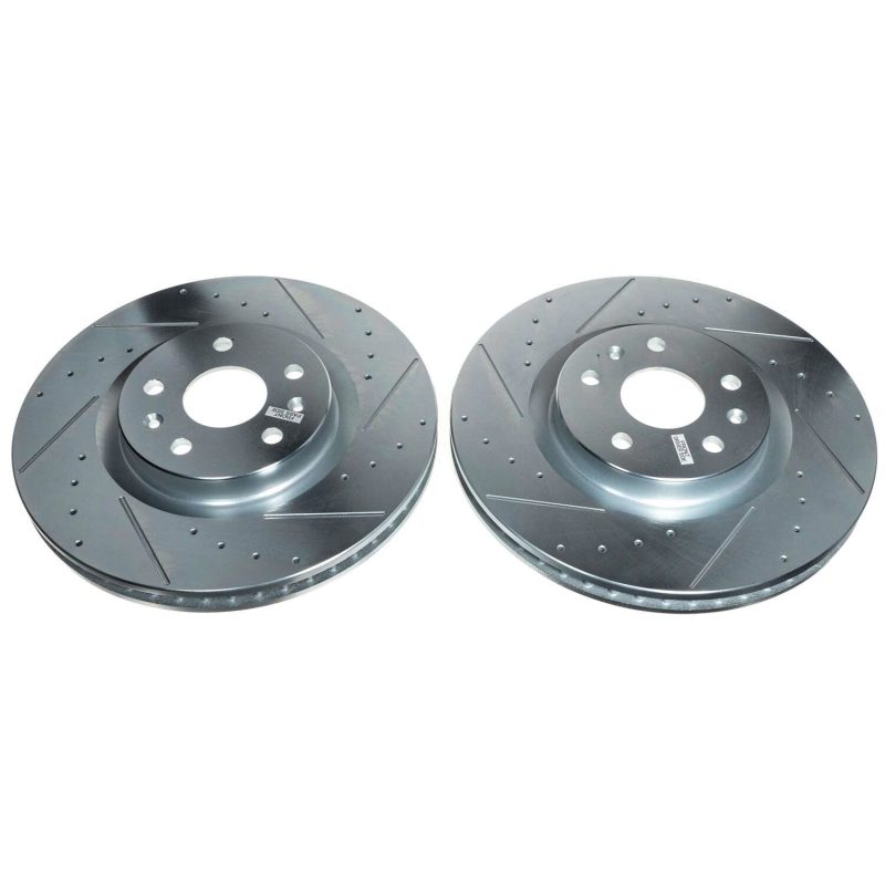Power Stop 20-21 Chevrolet Corvette Front Evolution Drilled & Slotted Rotor - Pair-PowerStop-PSBAR82202XPR