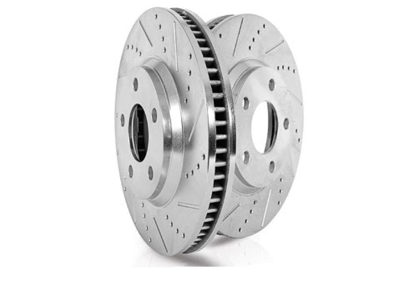 Power Stop 20-21 Jeep Gladiator Rear Evolution Drilled & Slotted Rotor - Pair-PowerStop-PSBAR8396XPR