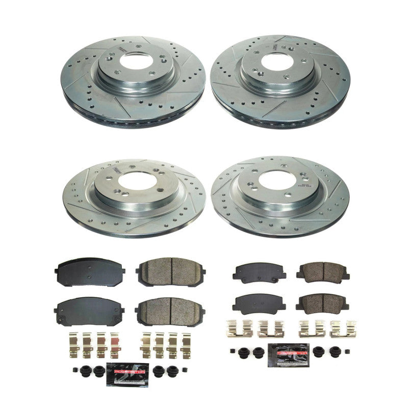 Power Stop 20-22 Hyundai Sonata Front & Rear Z23 Evolution Brake Kit-PowerStop-PSBK8809