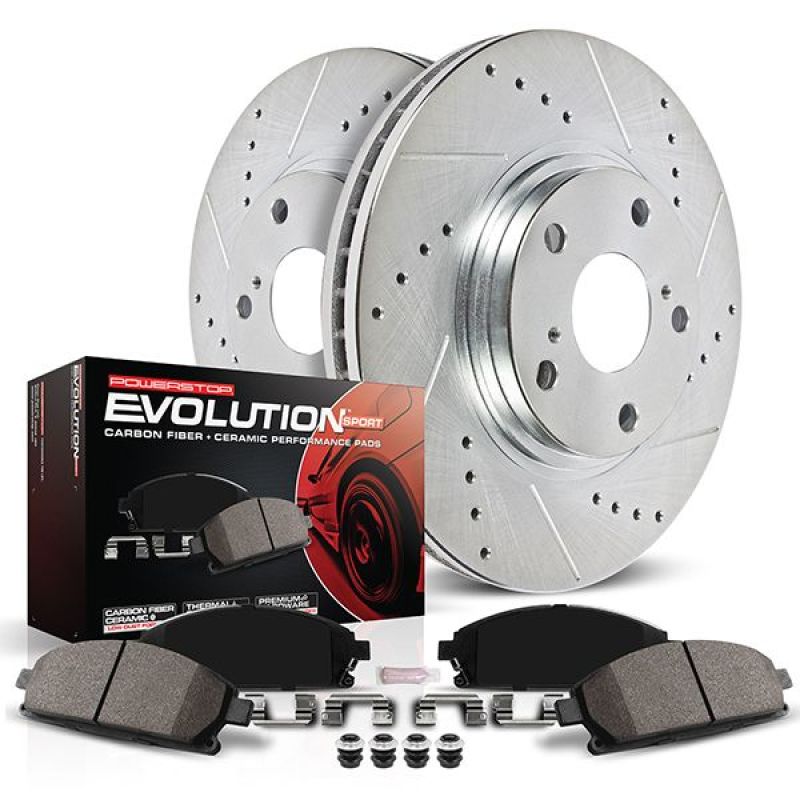 Power Stop 20-22 Lincoln Aviator Front Z23 Evolution Brake Kit-PowerStop-PSBK8673