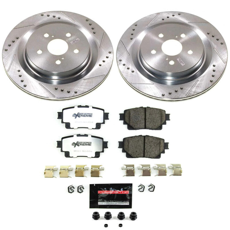 PowerStop K8773-36 Z36 Truck & Tow 1-Click Brake Kit (drilled/slotted rotors + Z36 pads)