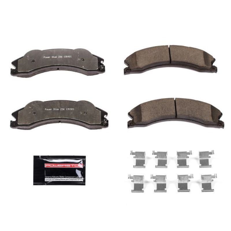 Power Stop 2011 Chevrolet Silverado 2500 HD Front or Rear Z36 Truck & Tow Brake Pads w/Hardware-PowerStop-PSBZ36-1411