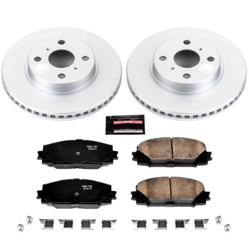 Power Stop 2013 Scion iQ Front Z17 Evolution Geomet Coated Brake Kit-PowerStop-PSBCRK5863