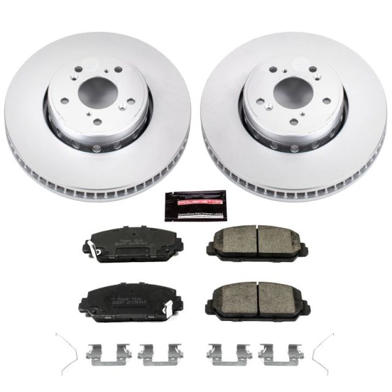 Power Stop 2016 Acura ILX Front Z17 Evolution Geomet Coated Brake Kit-PowerStop-PSBCRK6940