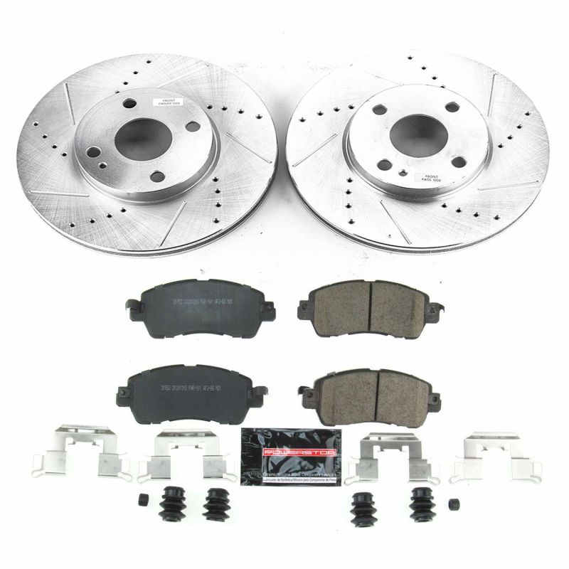 Power Stop 2016 Scion iA Front Z23 Evolution Sport Brake Kit-PowerStop-PSBK7700