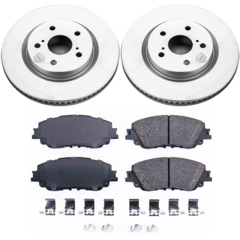 Power Stop 2019 Toyota Avalon Front Z17 Evolution Geomet Coated Brake Kit-PowerStop-PSBCRK7895