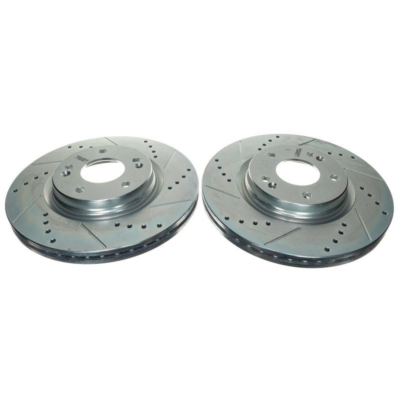 Power Stop 21-22 Kia K5 Front Drilled & Slotted Rotor (Pair)-PowerStop-PSBJBR1908XPR
