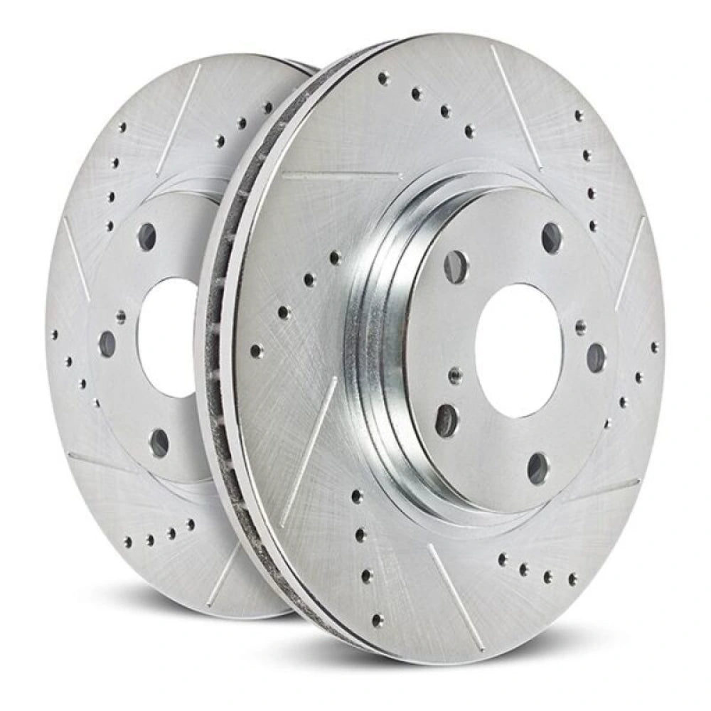 Power Stop 23-24 Ford F-450 Super Duty Rear Right Drilled & Slotted Rotor - PowerStop PSBAR85222XR