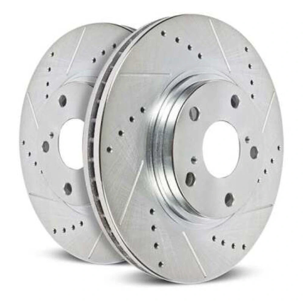 PowerStop AR85229XL Left Front Drilled and Slotted Rotor - 2024-2025 Ford Mustang - PowerStop AR85229XL