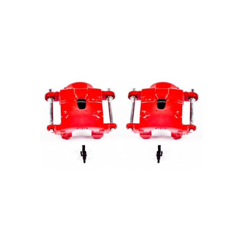 Power Stop 78-85 Avanti II Front Red Calipers w/o Brackets - Pair-PowerStop-PSBS4071