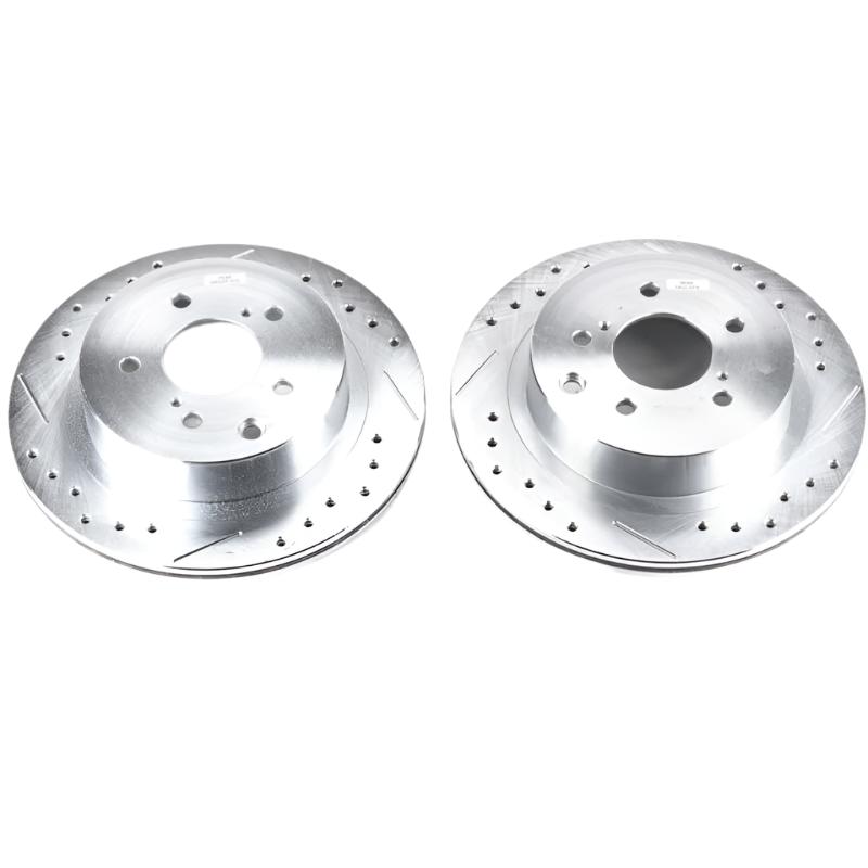 Power Stop 89-96 Nissan 300ZX Rear Evolution Drilled & Slotted Rotors - Pair-PowerStop-PSBJBR509XPR