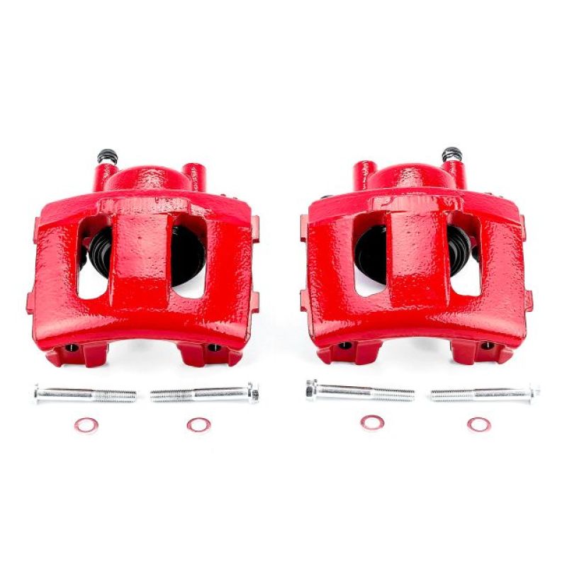 Power Stop 90-01 Jeep Cherokee Front Red Calipers w/o Brackets - Pair - Black Ops Auto Works