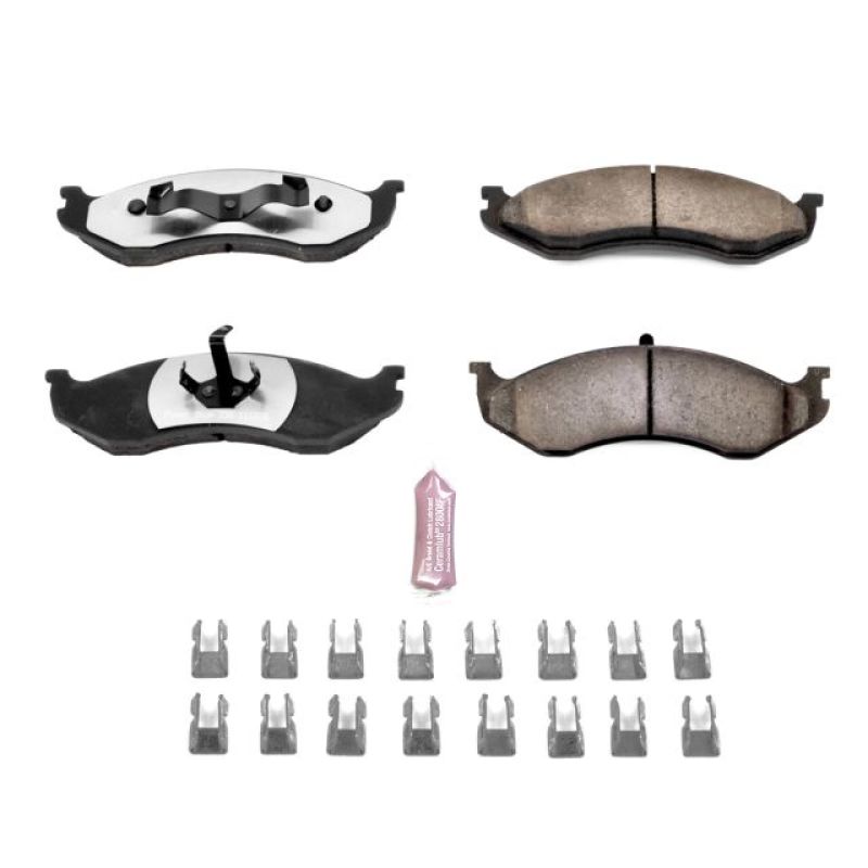 Power Stop 90-01 Jeep Cherokee Front Z36 Truck & Tow Brake Pads w/Hardware-PowerStop-PSBZ36-477