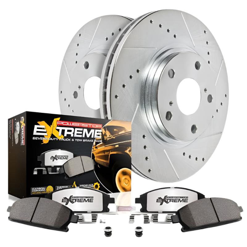 Power Stop 90-99 Jeep Cherokee Front Z36 Truck & Tow Brake Kit - Black Ops Auto Works