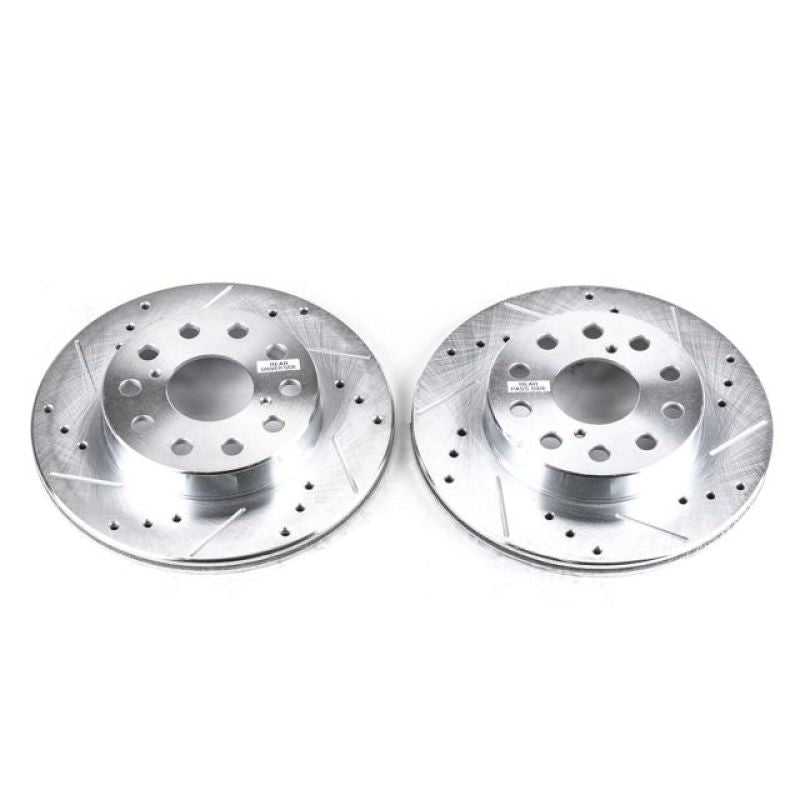 Power Stop 91-95 Toyota MR2 Rear Evolution Drilled & Slotted Rotors - Pair-PowerStop-PSBJBR593XPR