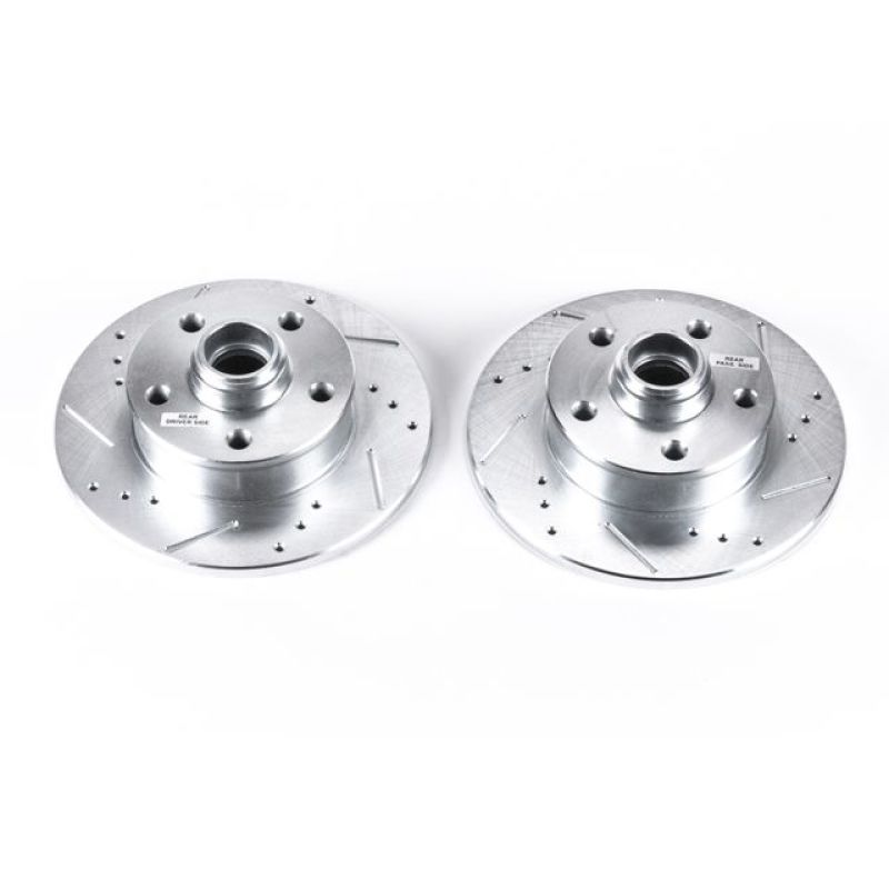 Power Stop 92-95 Volkswagen Corrado Rear Evolution Drilled & Slotted Rotors - Pair-PowerStop-PSBEBR426XPR