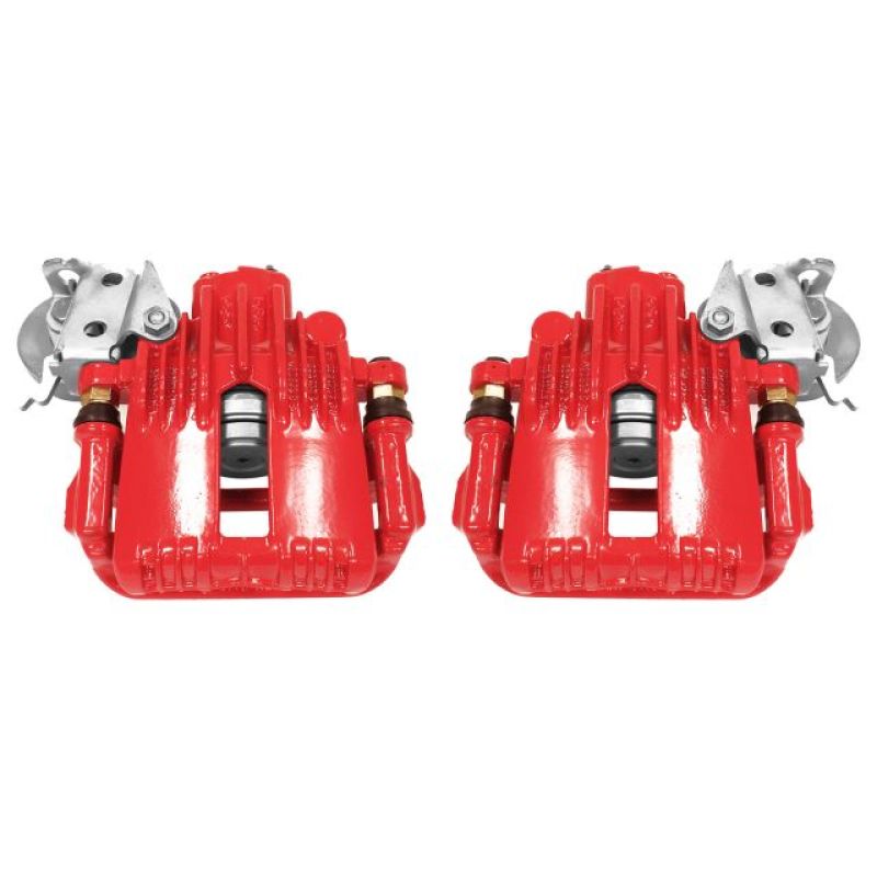 Power Stop 93-97 Chevrolet Camaro Rear Red Calipers w/Brackets - Pair-PowerStop-PSBS4540