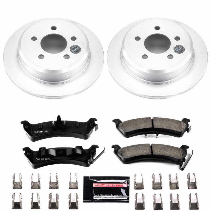 PowerStop Power Stop 93-98 Jeep Grand Cherokee Rear Z23 Coated Brake Kit
