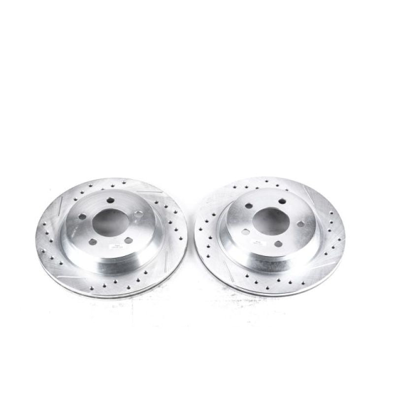 Power Stop 94-01 Ford Mustang Rear Evolution Drilled & Slotted Rotors - Pair-PowerStop-PSBAR8146XPR