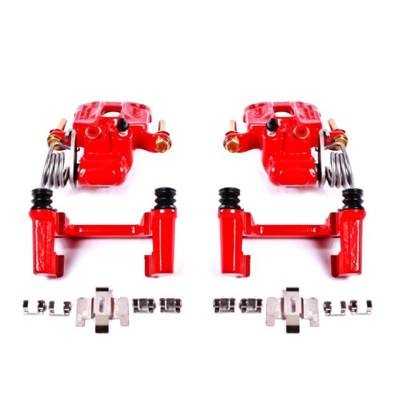 Power Stop 94-04 Ford Mustang Rear Red Calipers w/Brackets - Pair-PowerStop-PSBS4824