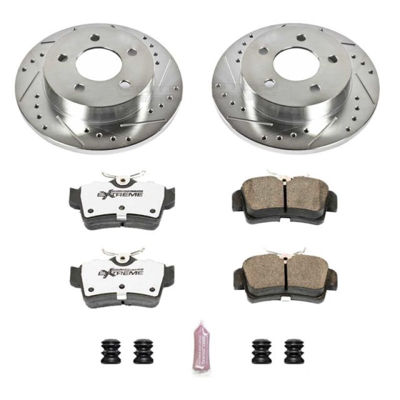 Power Stop 94-04 Ford Mustang Rear Z26 Street Warrior Brake Kit-PowerStop-PSBK1303-26