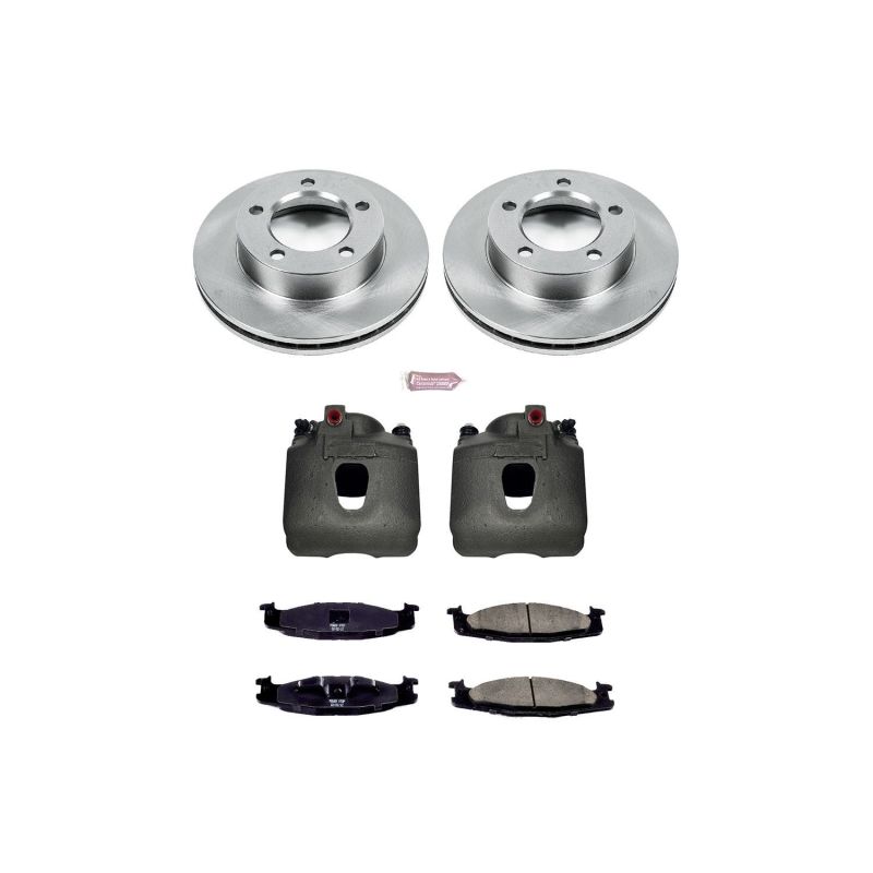 PowerStop KCOE5067 Autospecialty Stock Replacement Pad, Rotor and Caliper Brake Kit