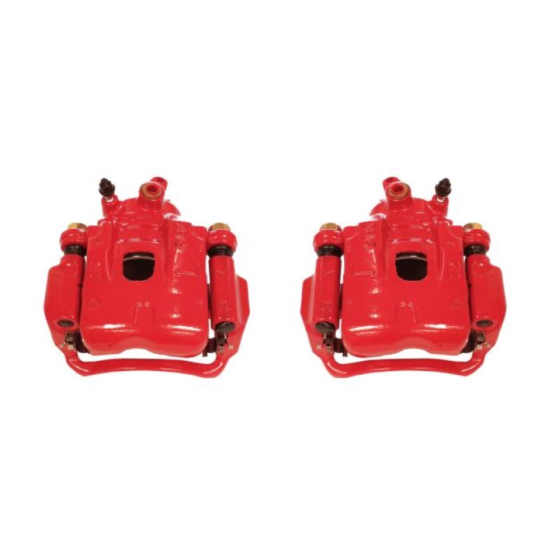 Power Stop 95-04 Toyota Tacoma Front Red Calipers w/Brackets - Pair - Black Ops Auto Works