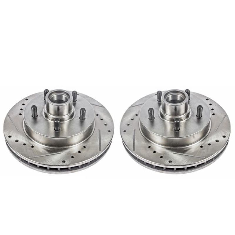 Power Stop 95-99 Chevrolet C1500 Front Evolution Drilled & Slotted Rotors - Pair-PowerStop-PSBAR8625XPR