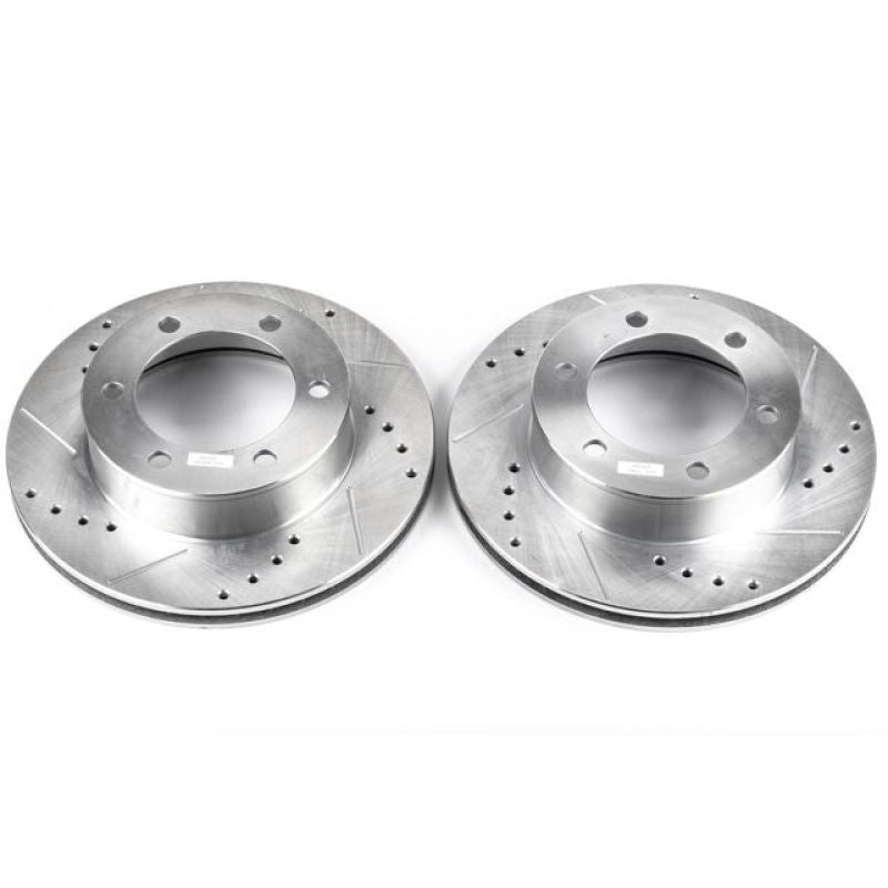 Power Stop 96-02 Toyota 4Runner Front Evolution Drilled & Slotted Rotors - Pair-PowerStop-PSBJBR791XPR